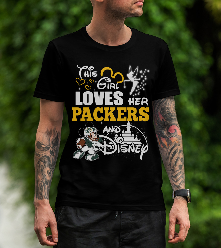 This Girl Loves Her Packers And Disney T-Shirt