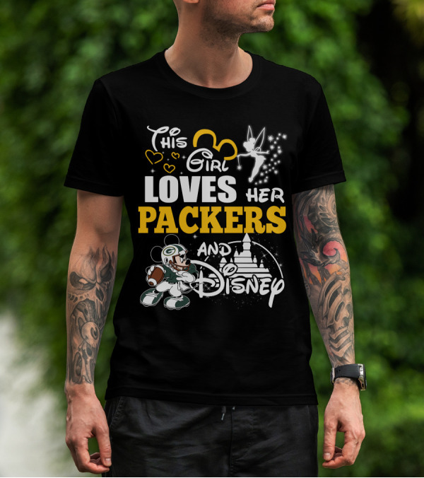 This Girl Loves Her Packers And Disney T-Shirt