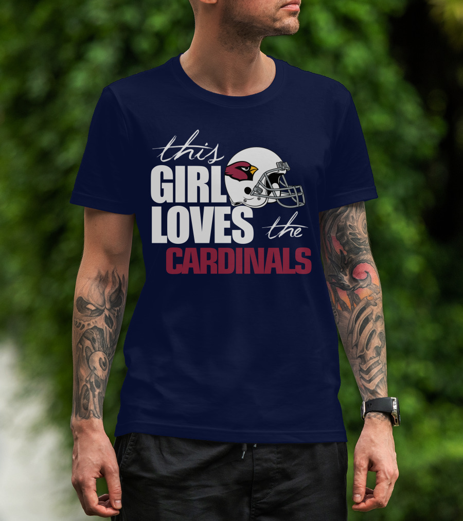 This Girl Loves The Arizona Cardinals Helmet T-Shirt