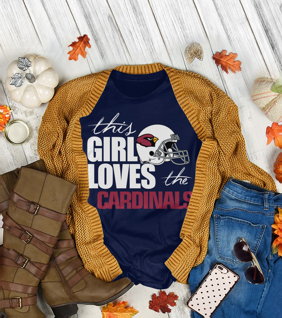 This Girl Loves The Arizona Cardinals Helmet T-Shirt
