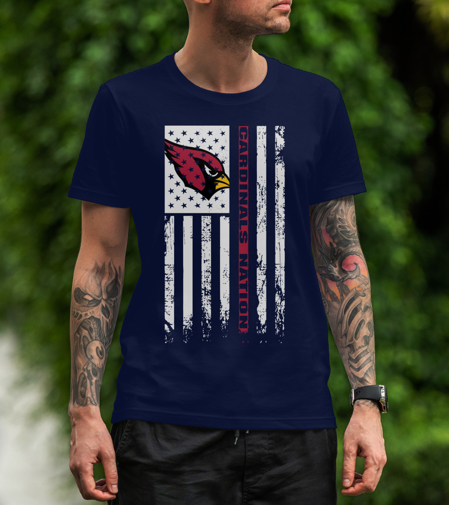 Arizona Cardinals Flag Cardinals Nation T-Shirt