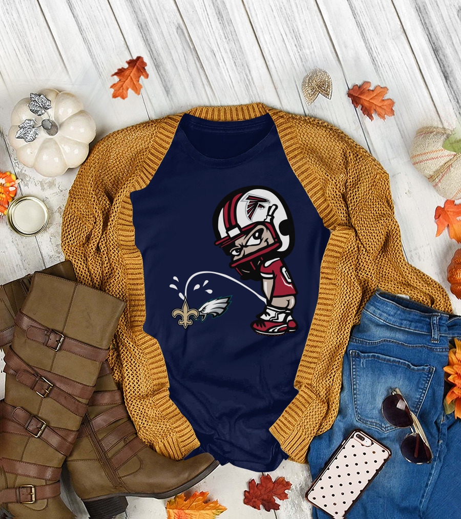 Atlanta Falcons Rivalry With Saints And Eagles Iconic Helmet T-Shirt