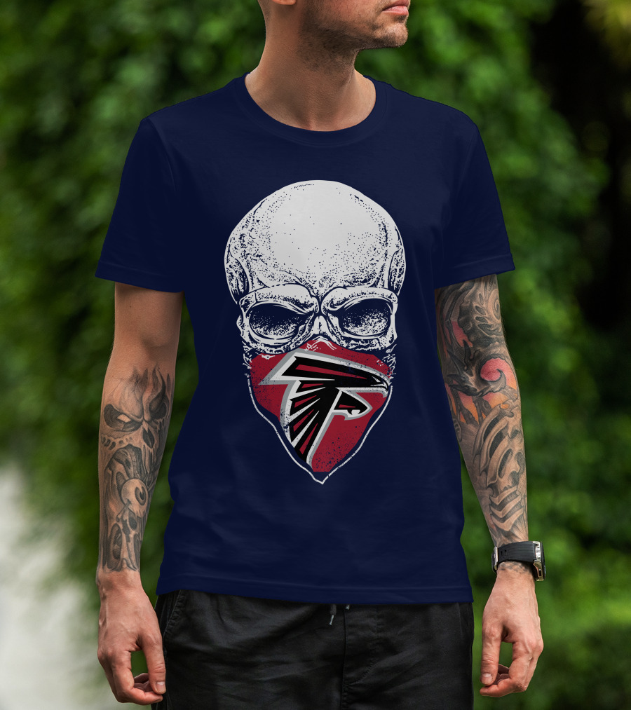 Atlanta Falcons Skull Logo Bandanna T-Shirt