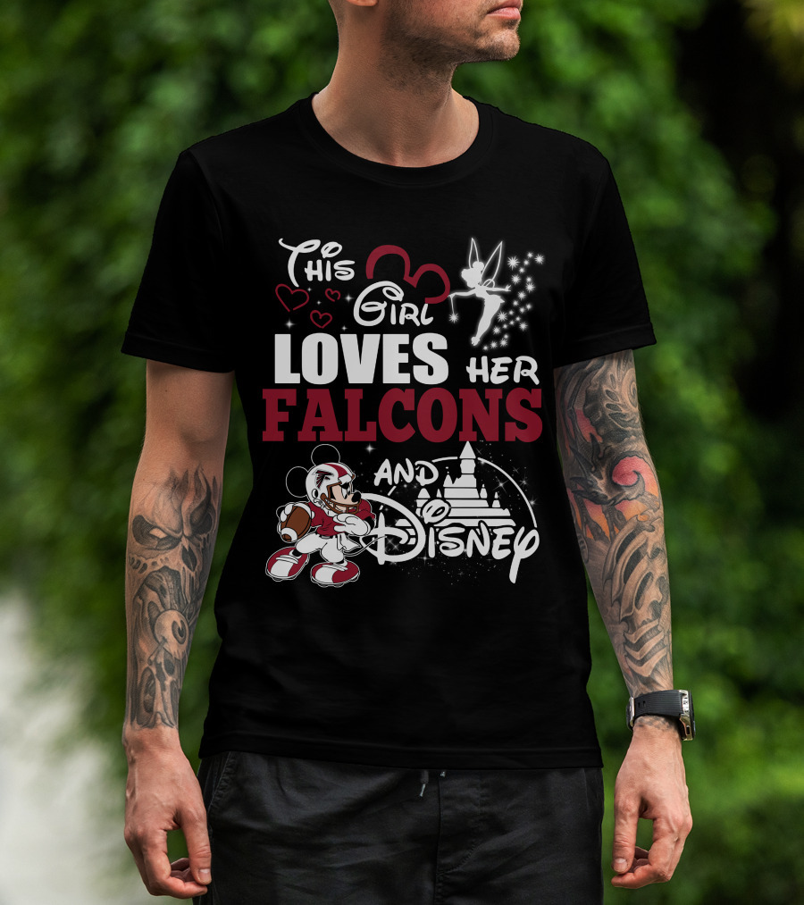 This Girl Loves Her Falcons And Disney T-Shirt