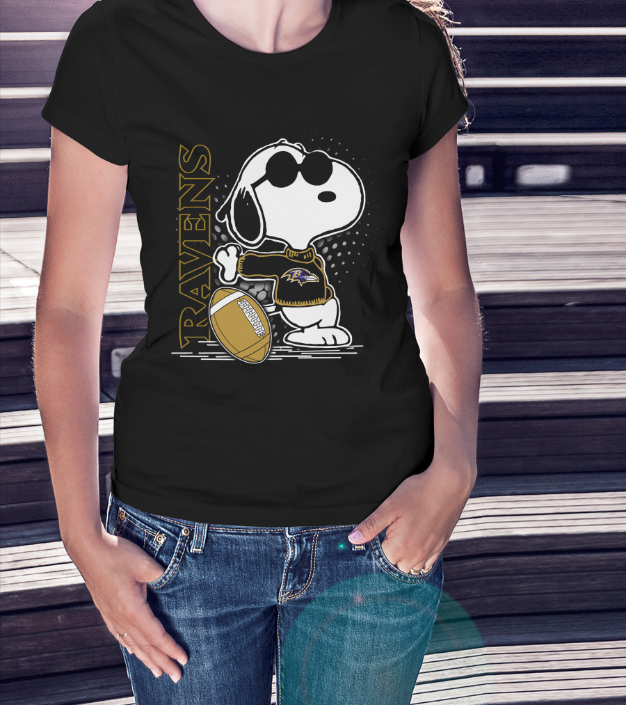 Ravens Snoopy Baltimore Football T-Shirt