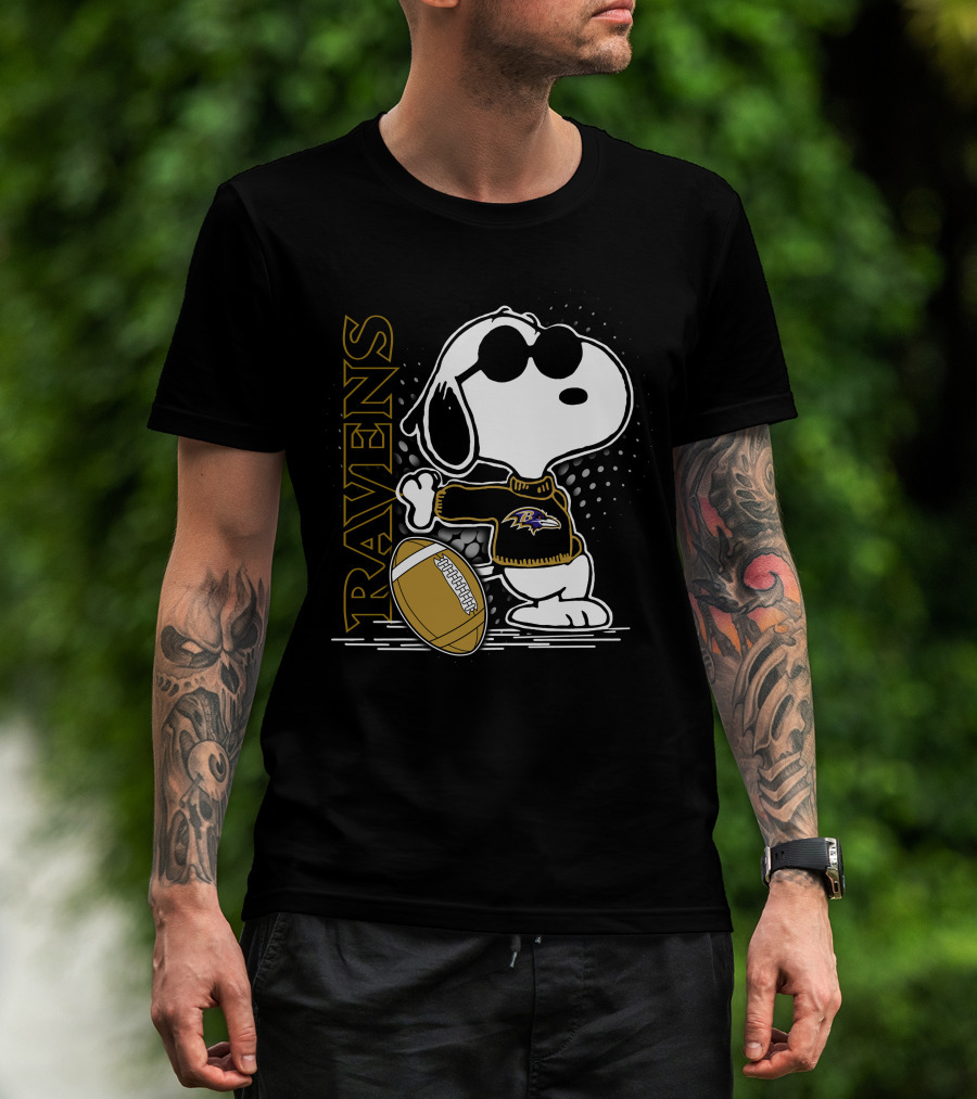Ravens Snoopy Baltimore Football T-Shirt