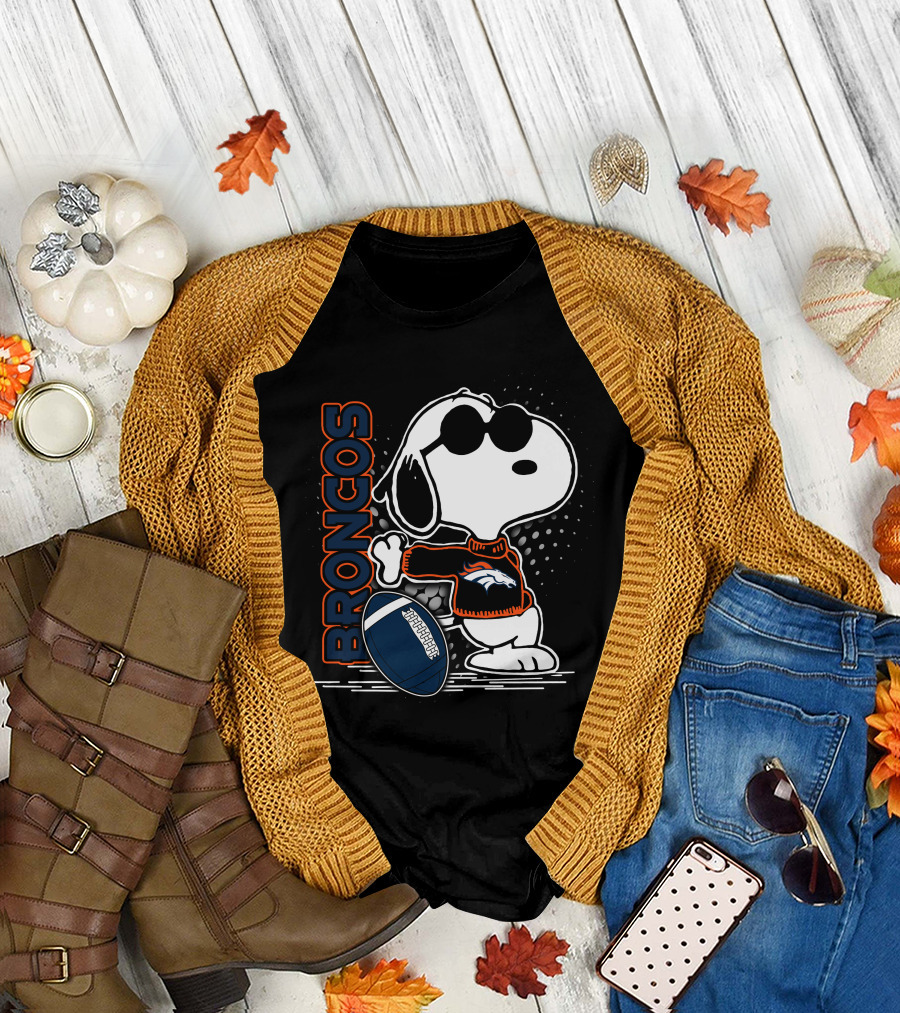 Broncos Snoopy Football T-Shirt