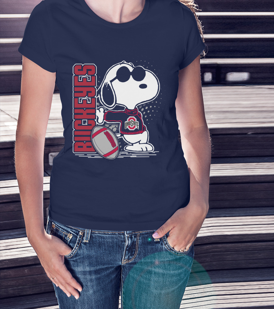 Buckeyes Ohio State Snoopy Football T-Shirt