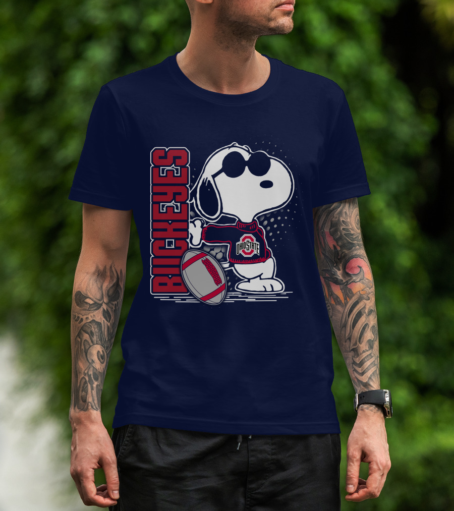 Buckeyes Ohio State Snoopy Football T-Shirt
