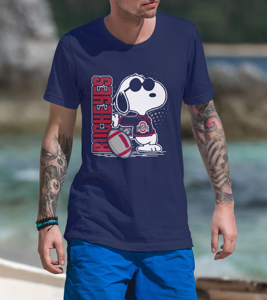 Buckeyes Ohio State Snoopy Football T-Shirt