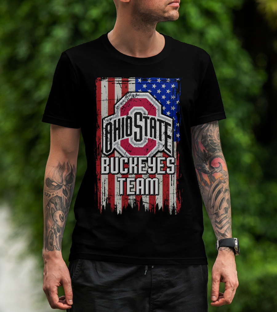 Ohio State Buckeyes Team Usa Flag T-Shirt