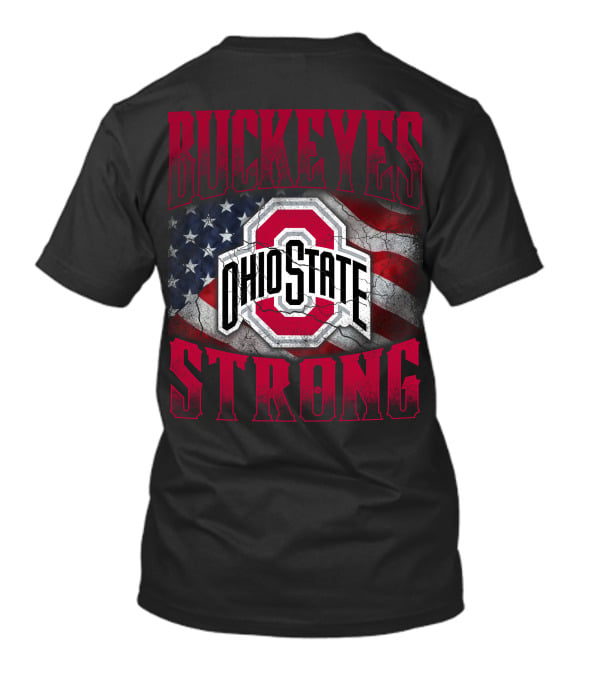 Buckeyes Strong Ohio State American Flag T-Shirt