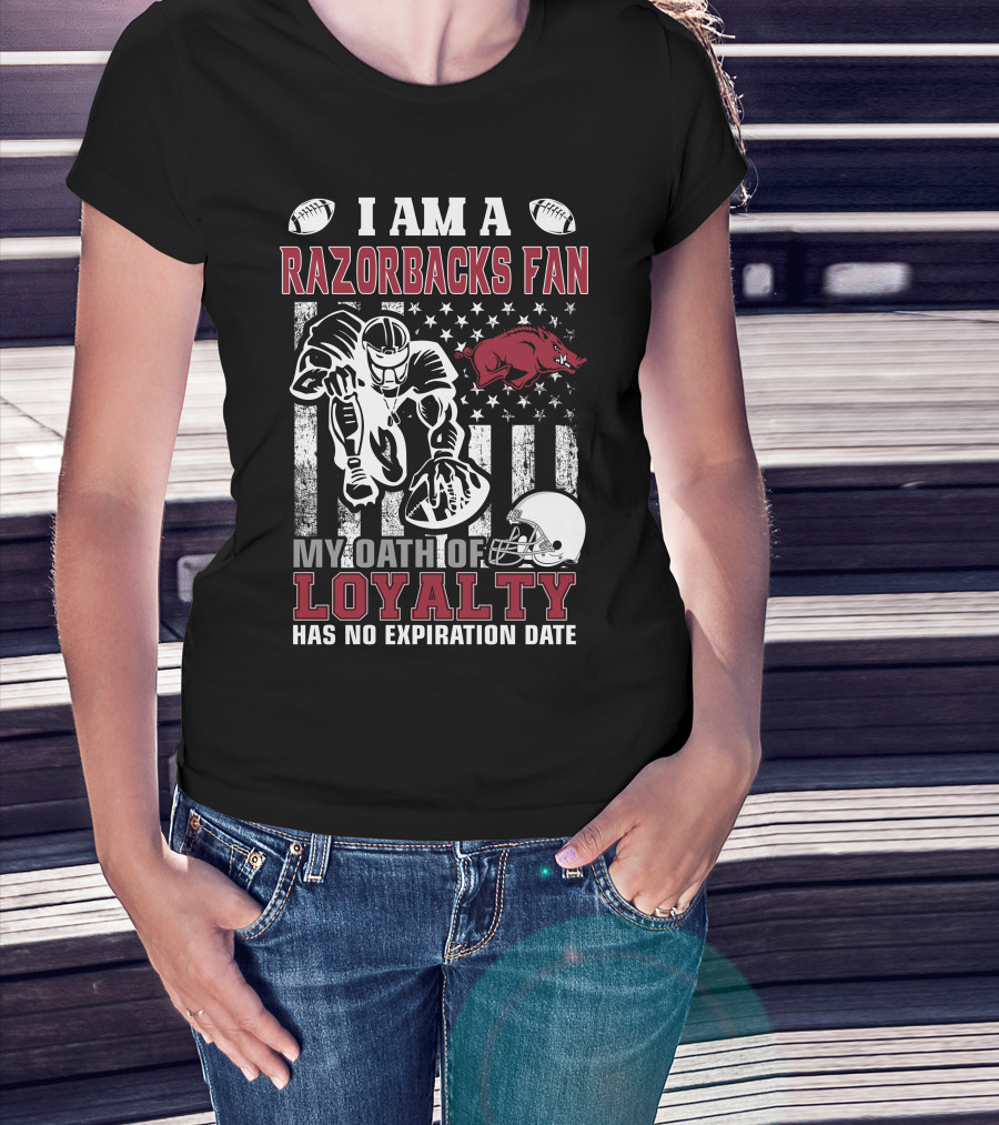 I Am A Razorbacks Fan My Oath Of Loyalty Has No Expiration Date T-Shirt