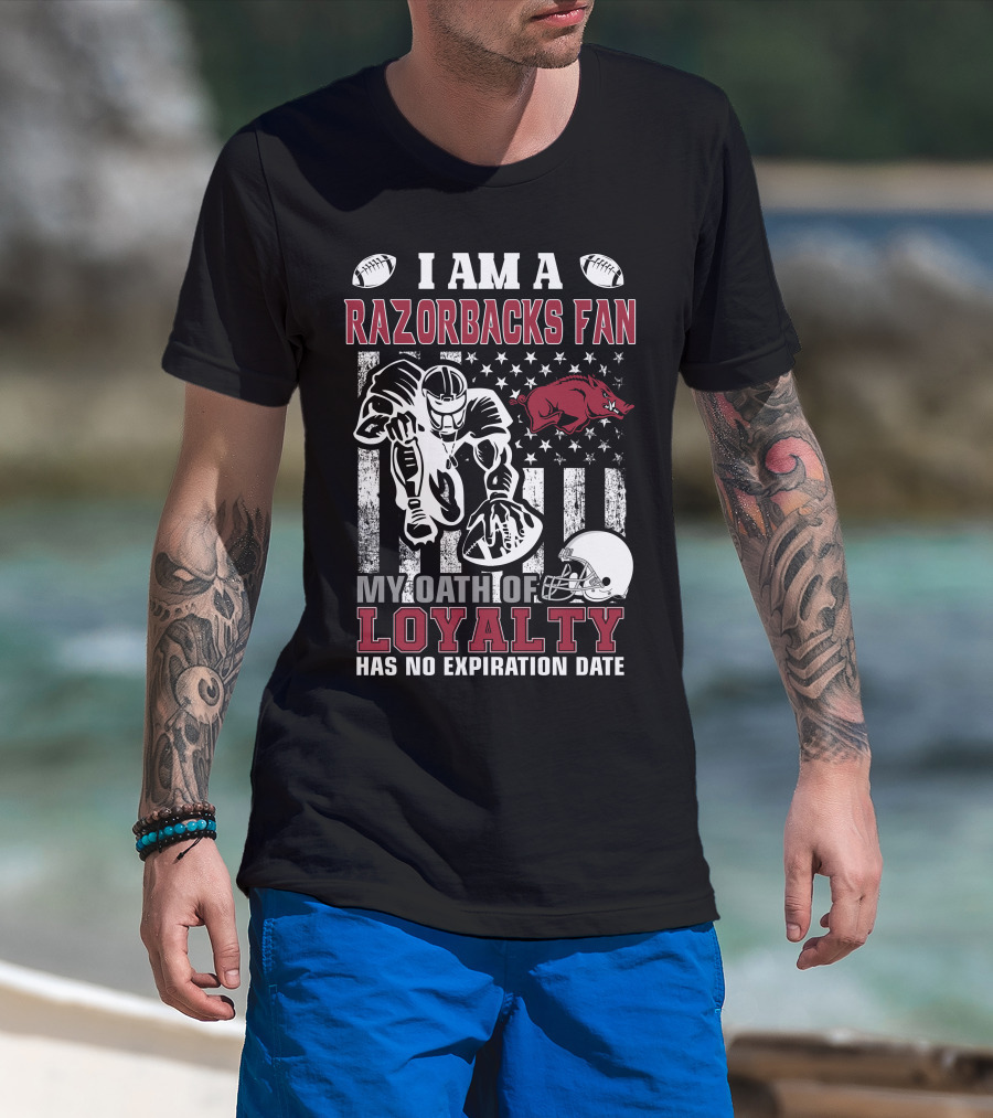I Am A Razorbacks Fan My Oath Of Loyalty Has No Expiration Date T-Shirt