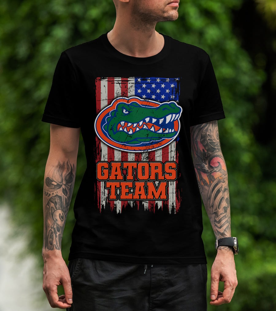 Gators Team Florida American Flag T-Shirt