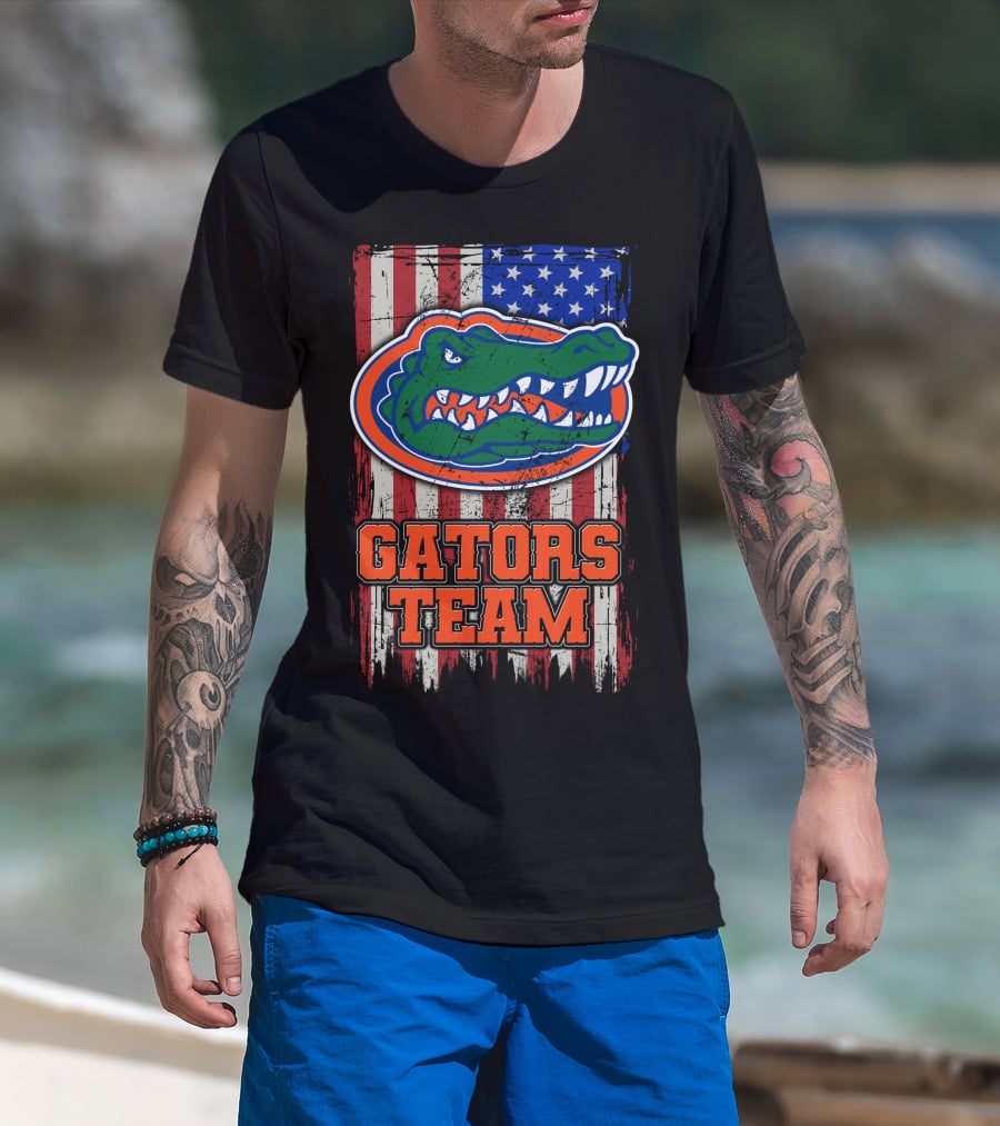 Gators Team Florida American Flag T-Shirt
