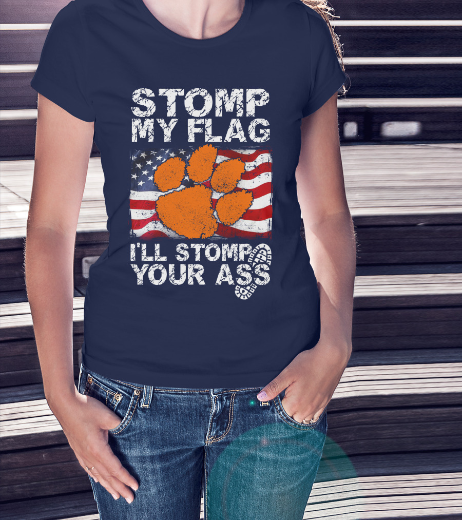 Stomp My Flag Clemson Tigers American Pride T-Shirt