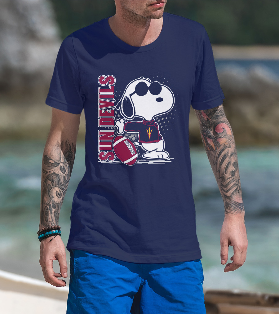 Sun Devils Snoopy Football T-Shirt