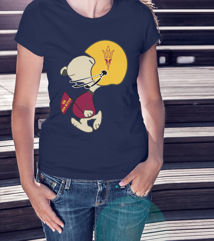 Snoopy Arizona State Sun Devils Football Helmet Go Sun Devils T-Shirt