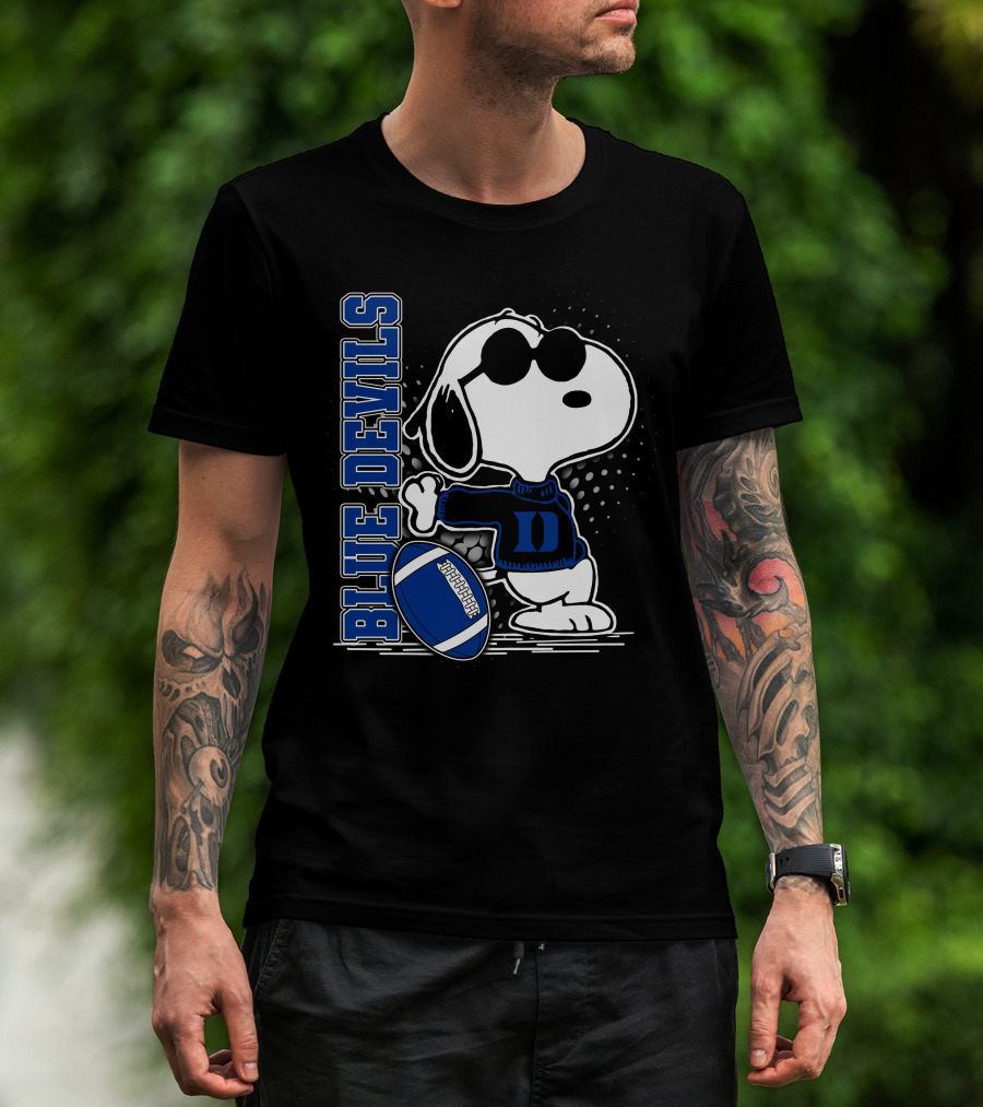 Snoopy Football Style Blue Devils T-Shirt