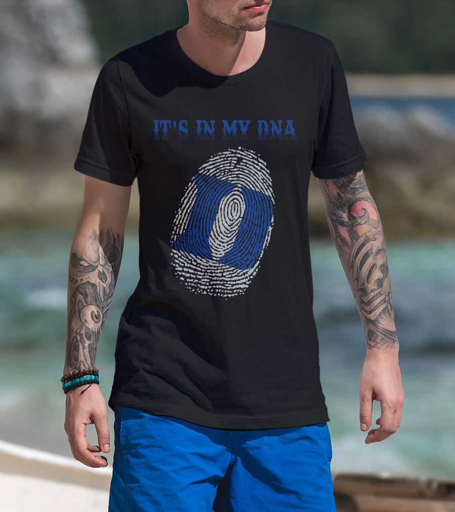 It's In My Dna Duke Blue Devils Fingerprint T-Shirt