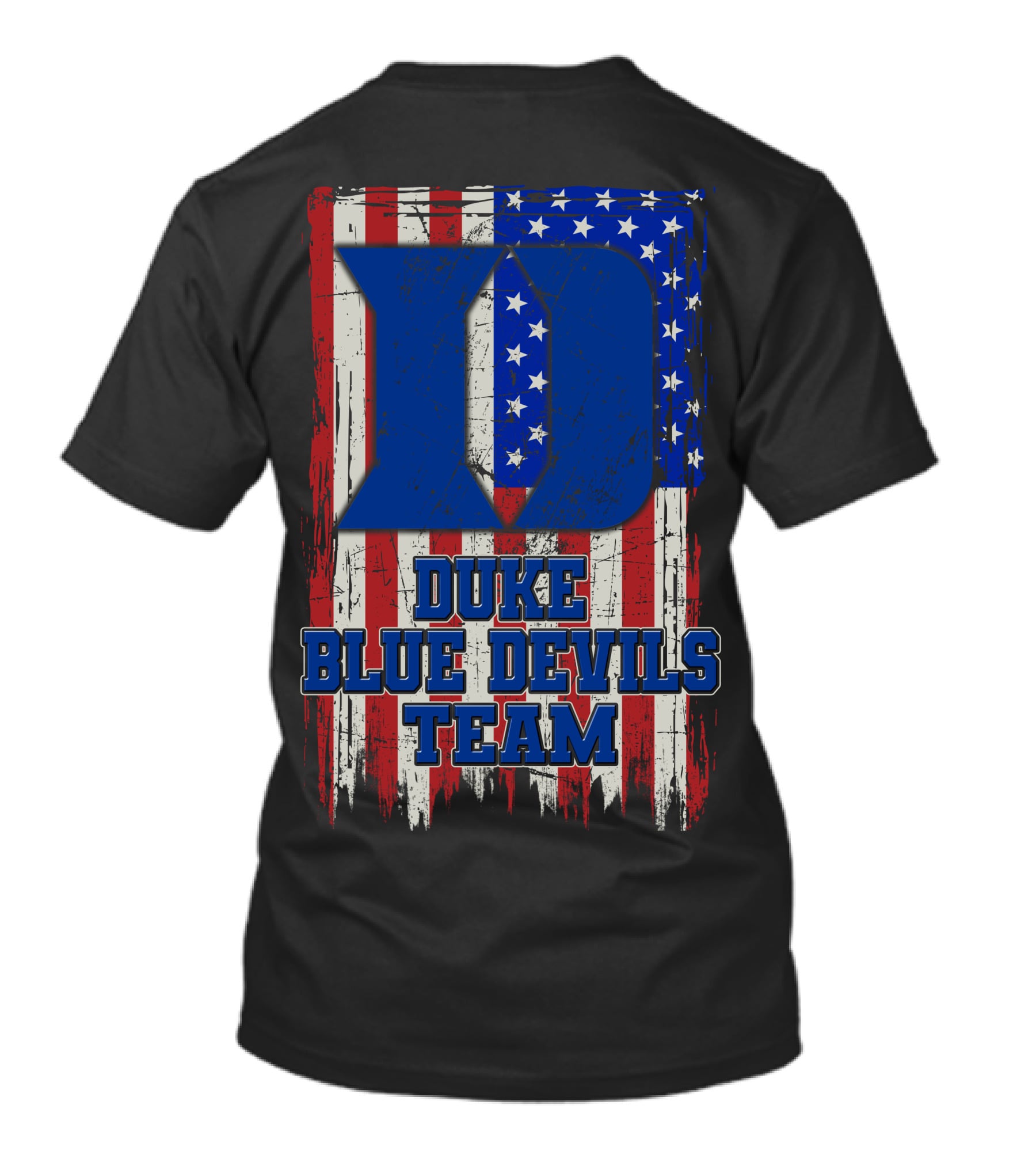 Duke Blue Devils Team Usa Flag D T-Shirt