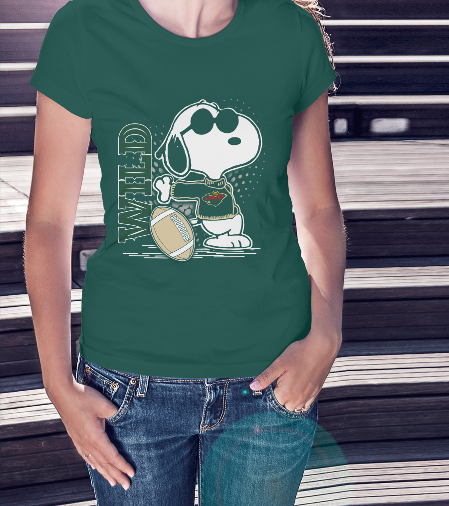 Minnesota Wild Snoopy Sports Icon Cozy Sweater Football T-Shirt