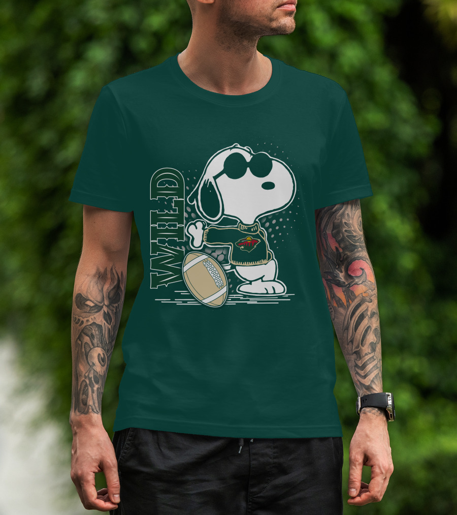 Minnesota Wild Snoopy Sports Icon Cozy Sweater Football T-Shirt