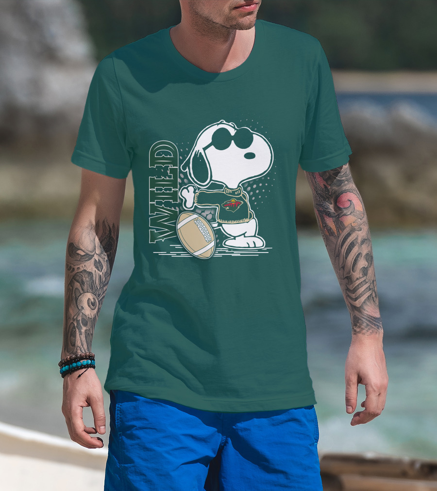 Minnesota Wild Snoopy Sports Icon Cozy Sweater Football T-Shirt