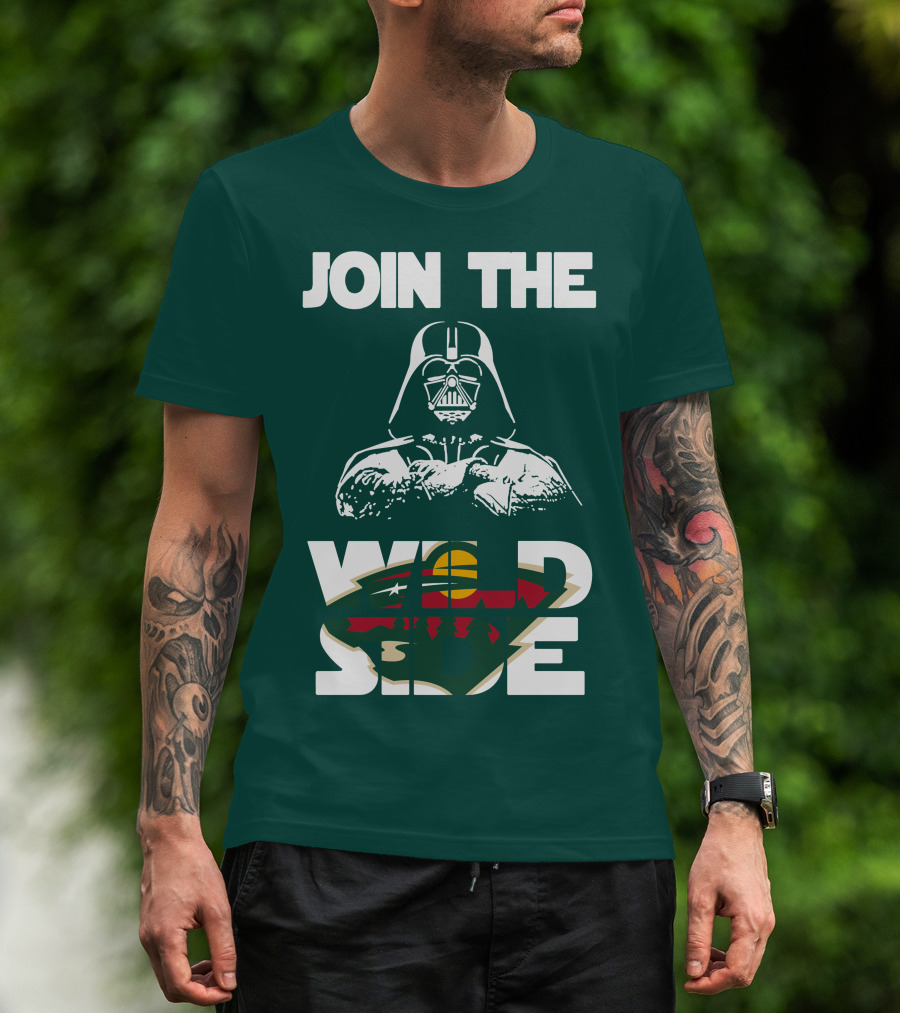 Join The Wild Side Minnesota Wild Darth Vader T-Shirt