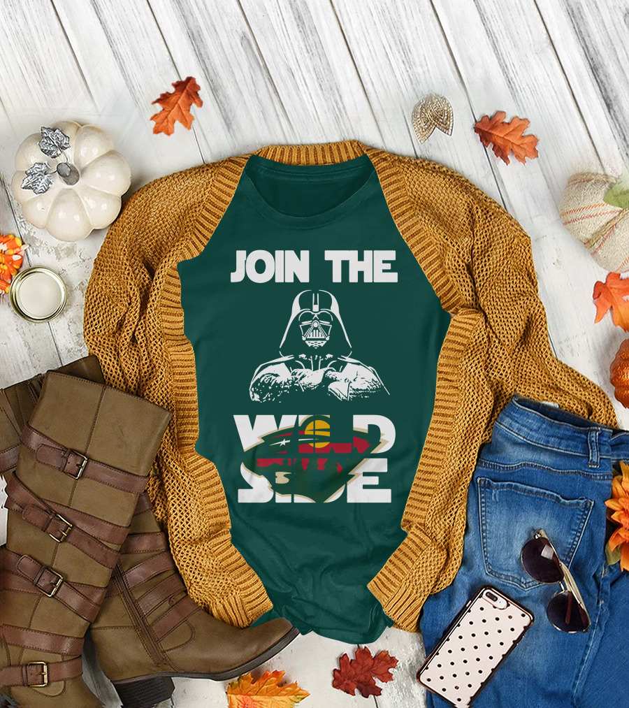 Join The Wild Side Minnesota Wild Darth Vader T-Shirt