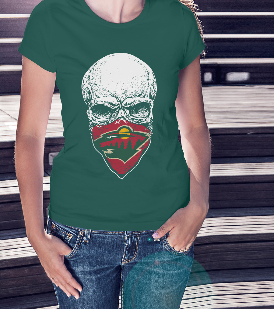 Minnesota Wild Skull Logo Bandana T-Shirt