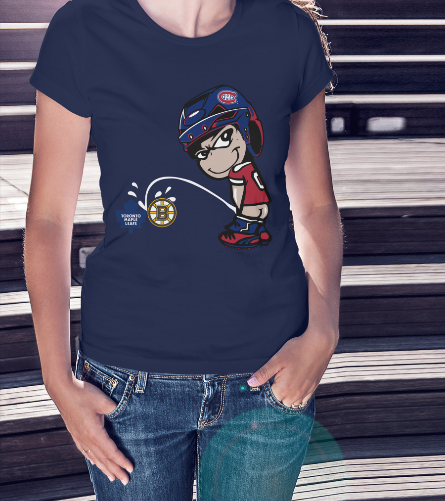 Montreal Canadiens Toronto Maple Leafs Boston Bruins Hockey Rivalry T-Shirt