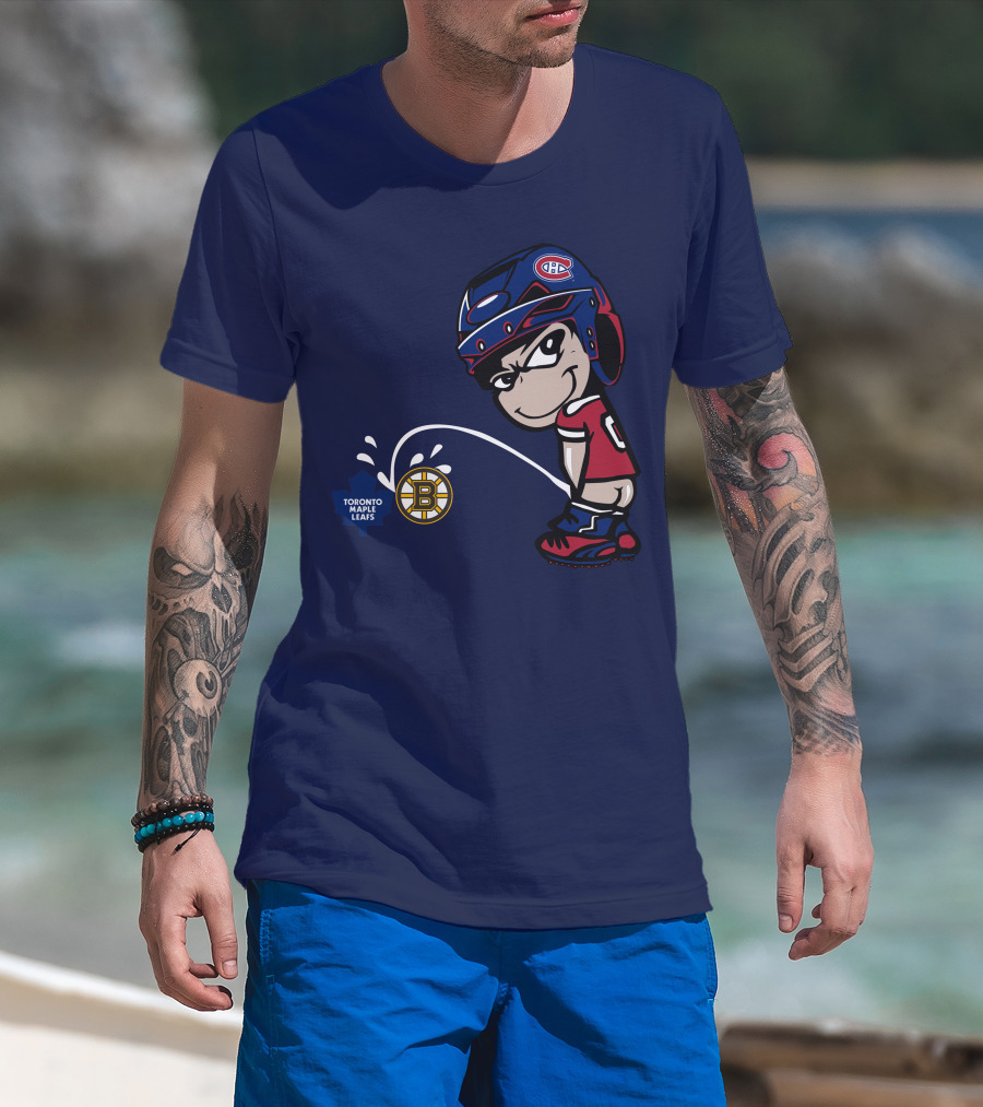 Montreal Canadiens Toronto Maple Leafs Boston Bruins Hockey Rivalry T-Shirt