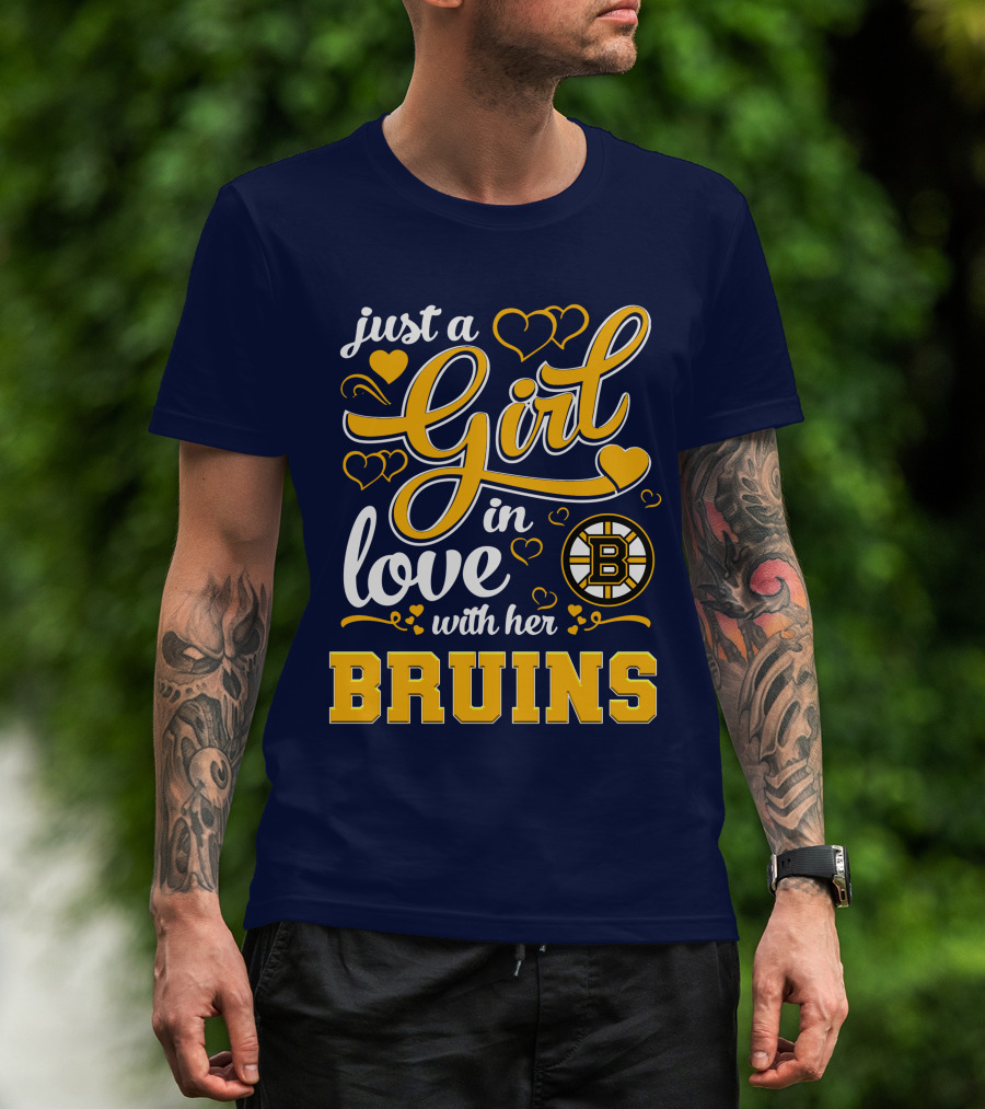 Just A Girl In Love With Her Boston Bruins T-Shirt