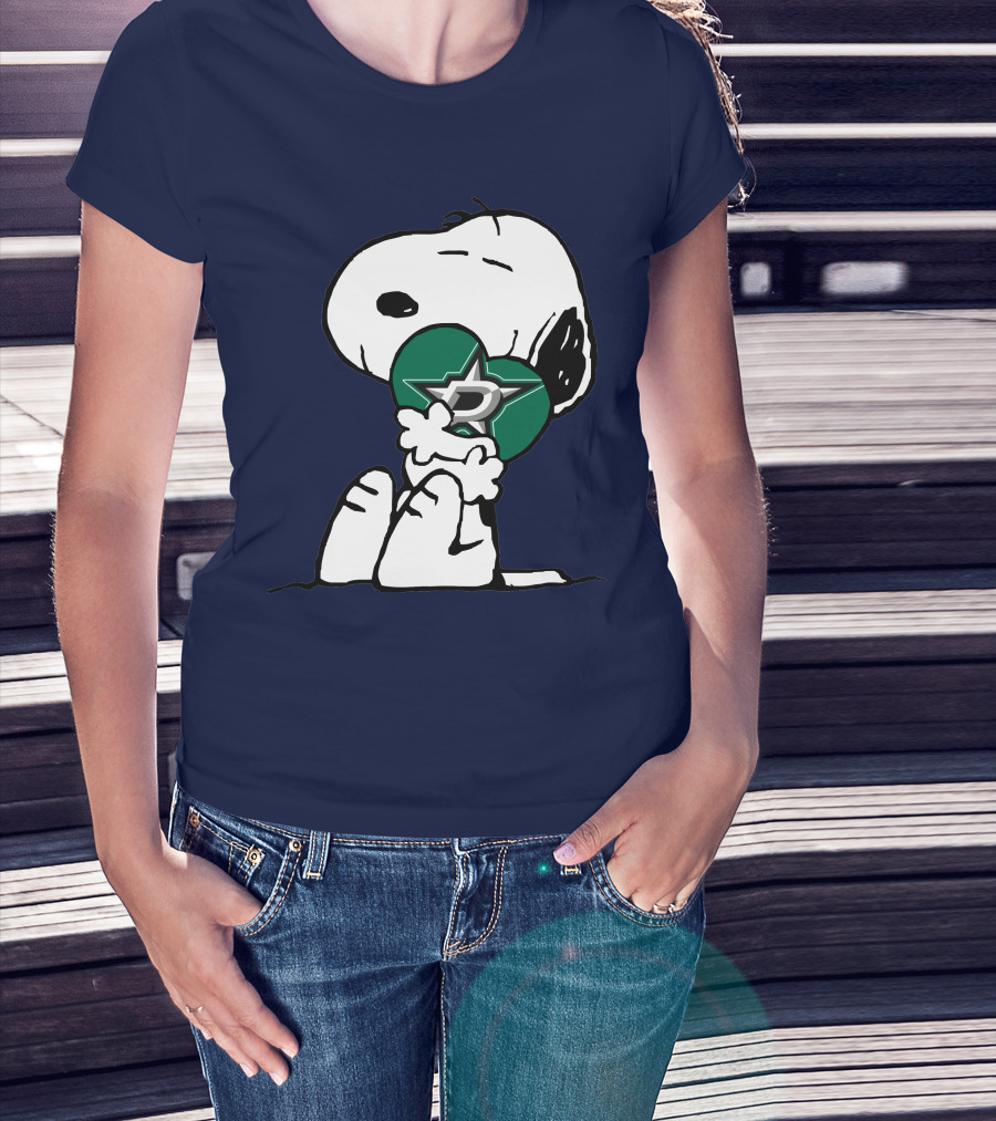 Snoopy Hugging Dallas Stars T-Shirt