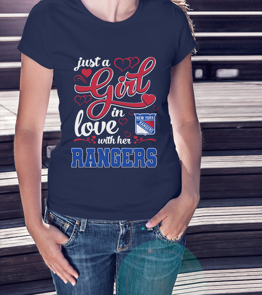 Just A Girl In Love With Her New York Rangers T-Shirt