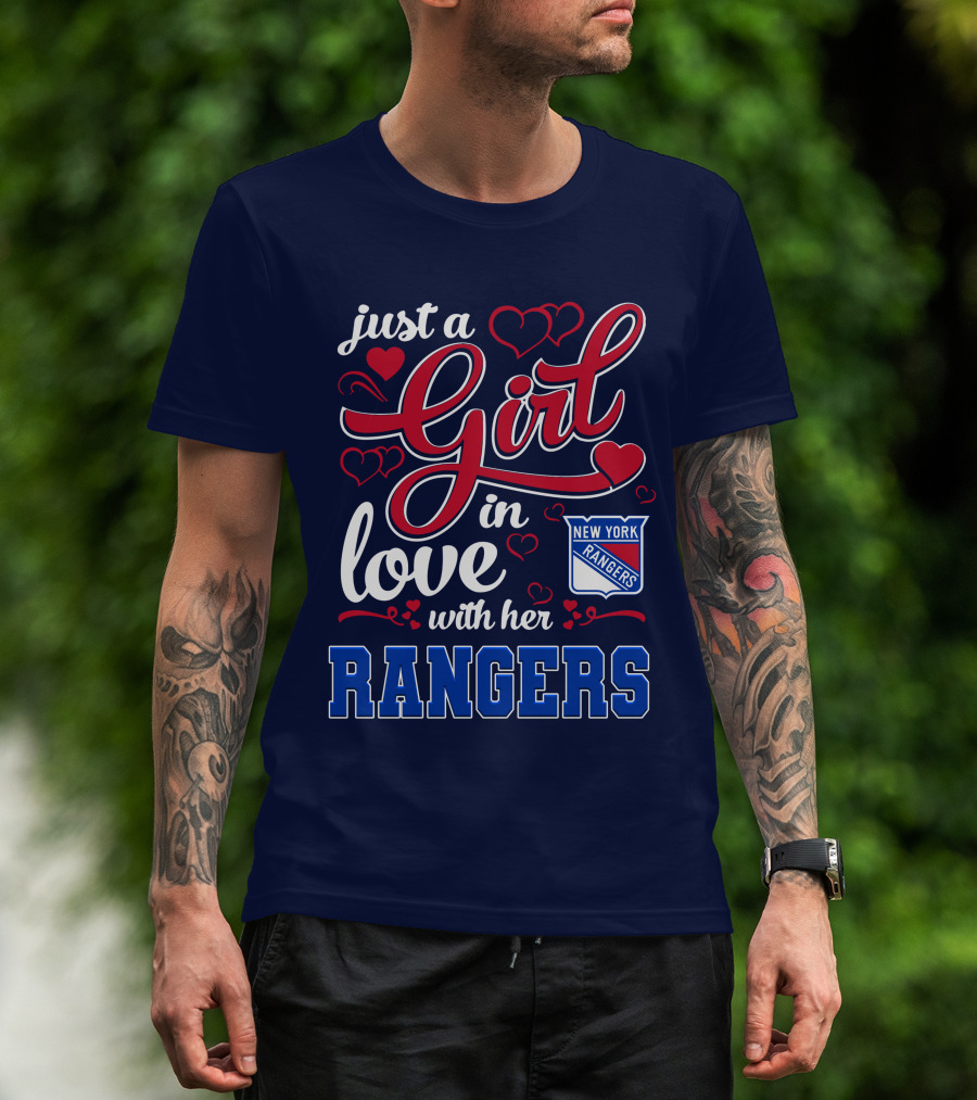 Just A Girl In Love With Her New York Rangers T-Shirt