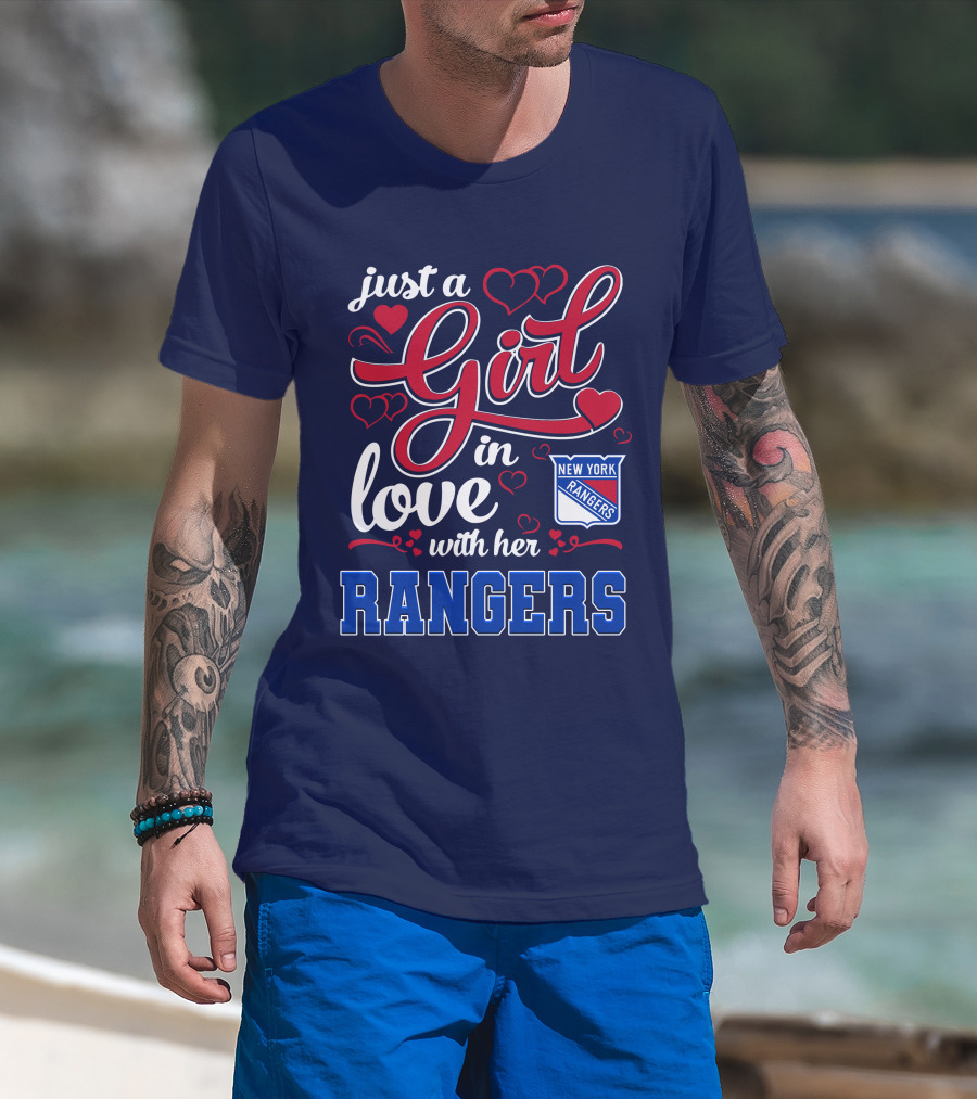 Just A Girl In Love With Her New York Rangers T-Shirt