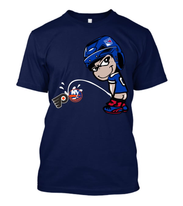 New York Rangers Fan Ny Islanders Philadelphia Flyers Rivalry T-Shirt