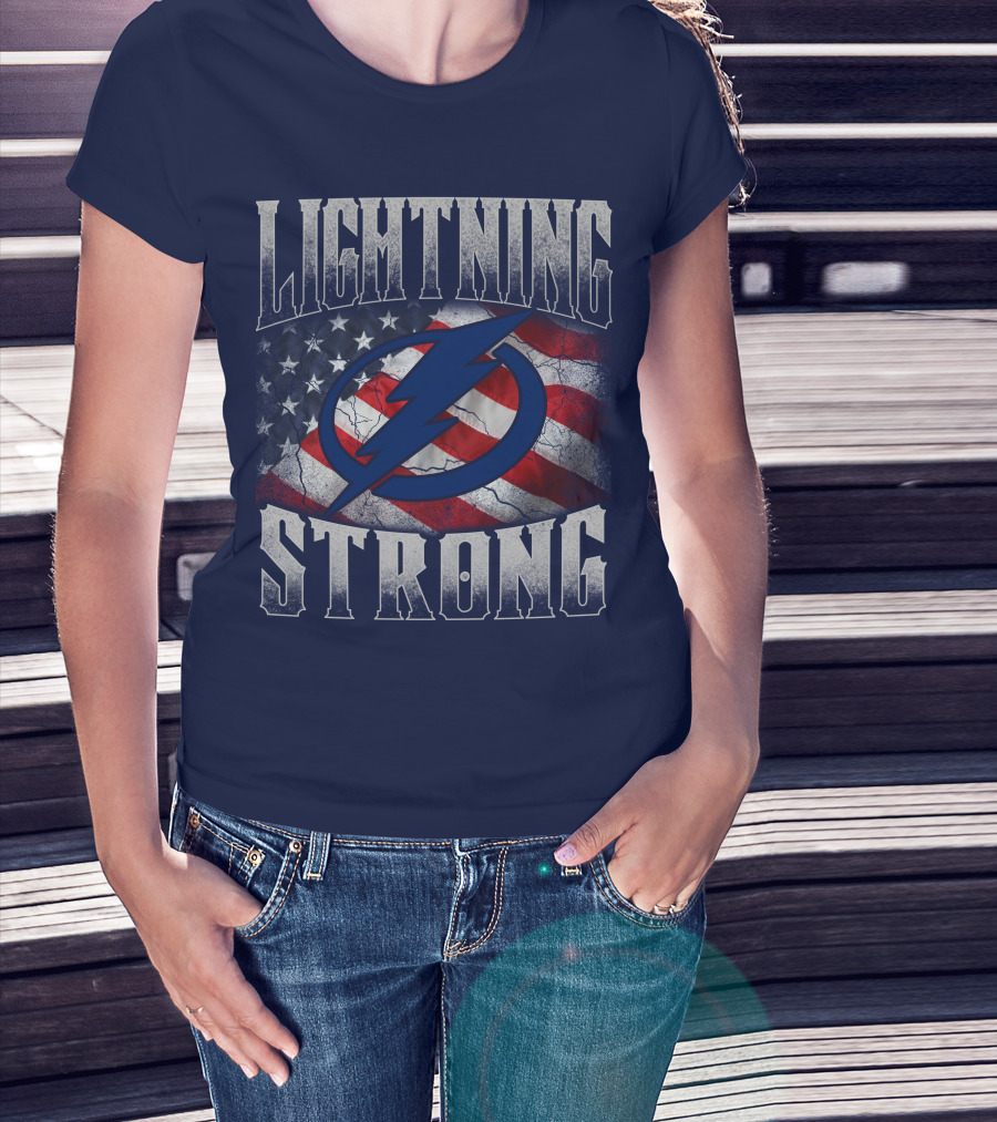 Lightning Strong Tampa Bay Flag T-Shirt