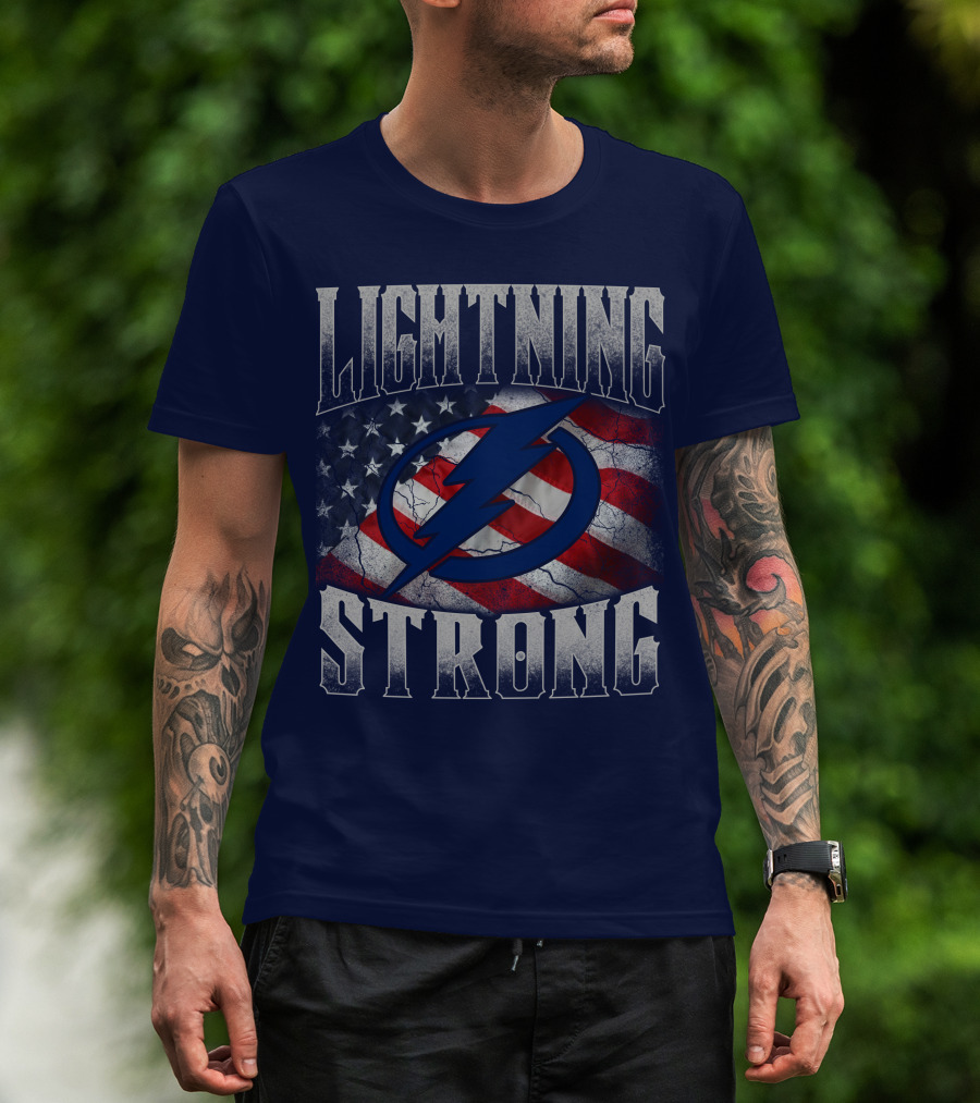 Lightning Strong Tampa Bay Flag T-Shirt