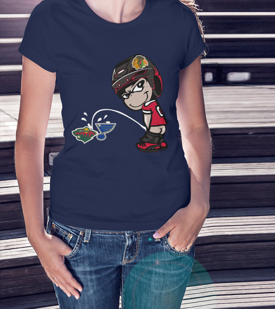 Chicago Blackhawks Hockey Rivalry Minnesota Wild St. Louis Blues T-Shirt