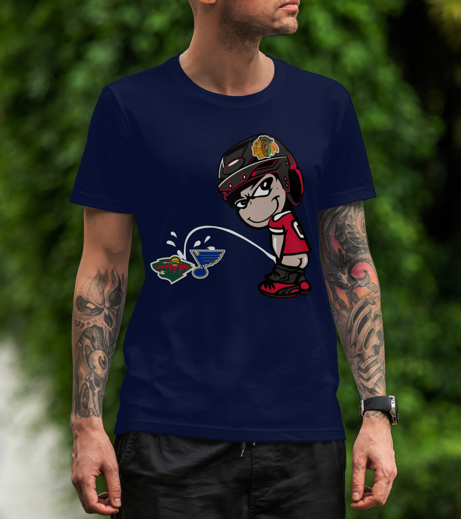 Chicago Blackhawks Hockey Rivalry Minnesota Wild St. Louis Blues T-Shirt
