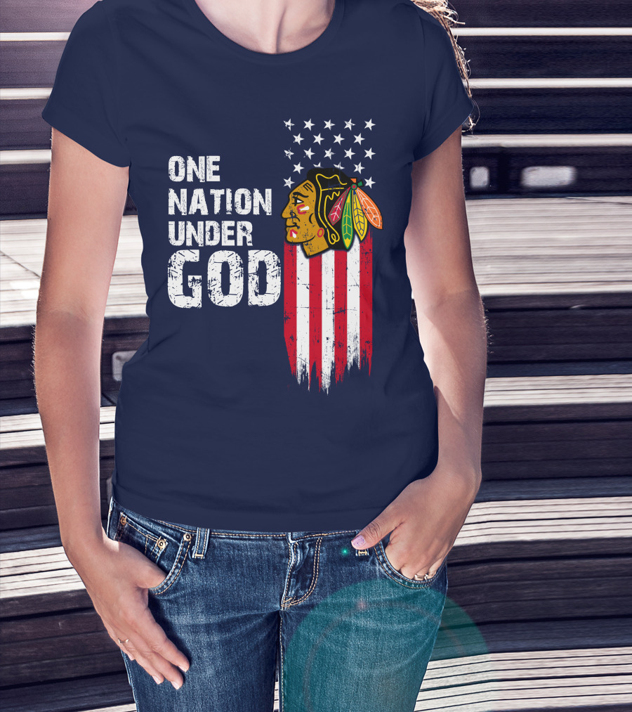 Chicago Blackhawks One Nation Under God T-Shirt
