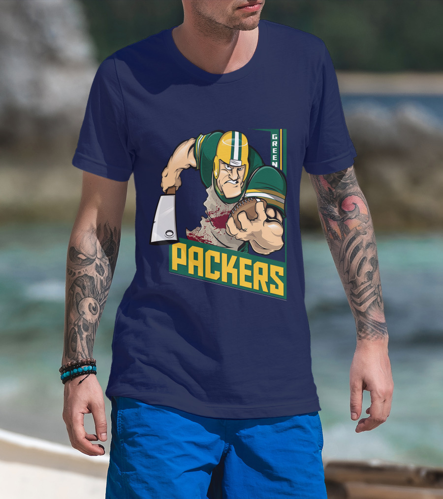 Green Bay Packers Tough Gridiron Warrior T-Shirt