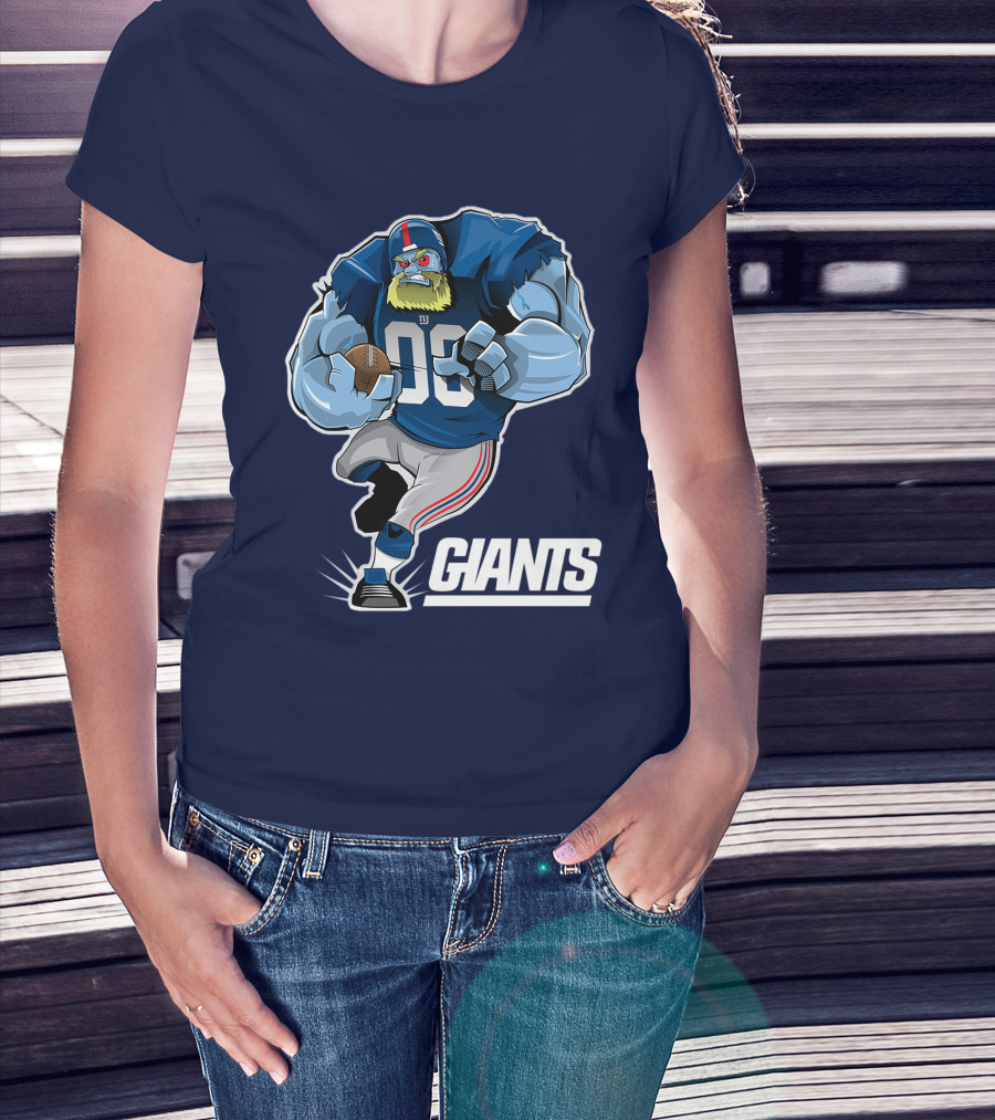 New York Giants Giants 98 Football Player Cartoon T-Shirt