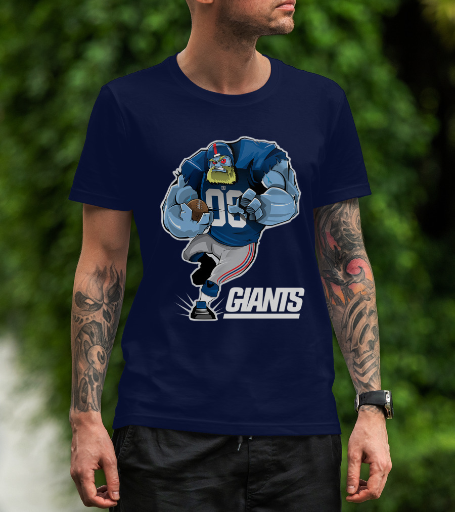 New York Giants Giants 98 Football Player Cartoon T-Shirt