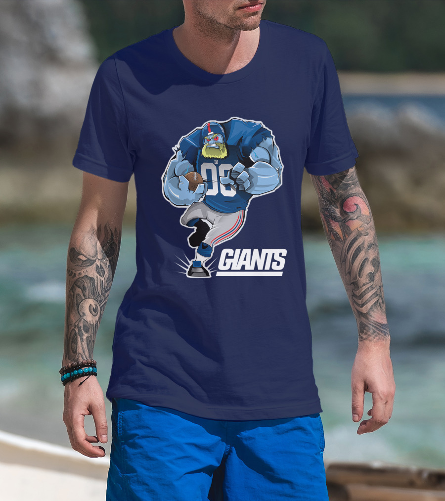 New York Giants Giants 98 Football Player Cartoon T-Shirt