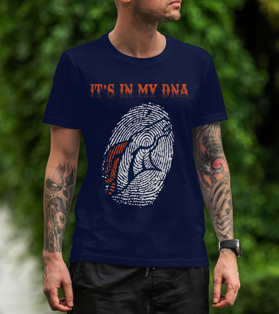 It's In My Dna Denver Broncos Fingerprint T-Shirt